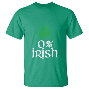 Funny 0% Irish St Patrick's Day T Shirt Vintage Shamrock TS11 Irish Green Print Your Wear