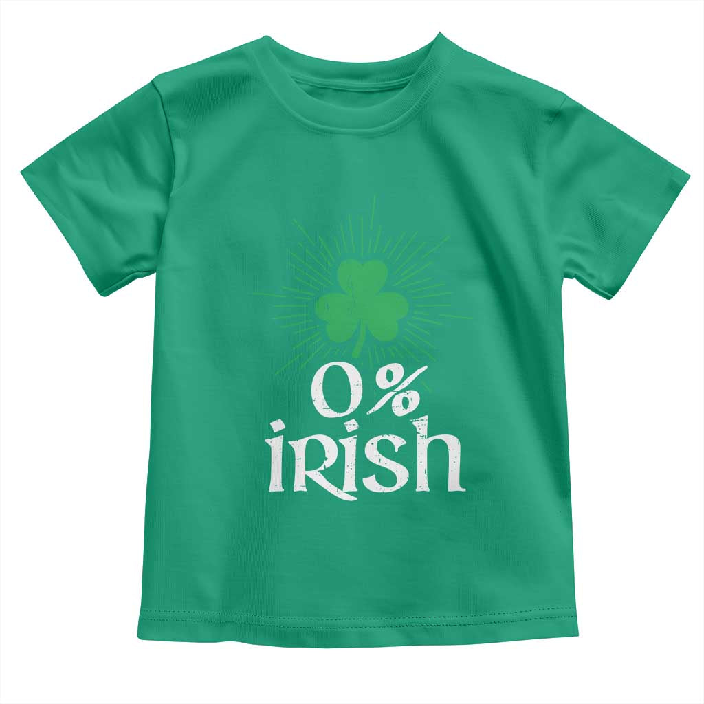 Funny 0% Irish St Patrick's Day Toddler T Shirt Vintage Shamrock TS11 Irish Green Print Your Wear