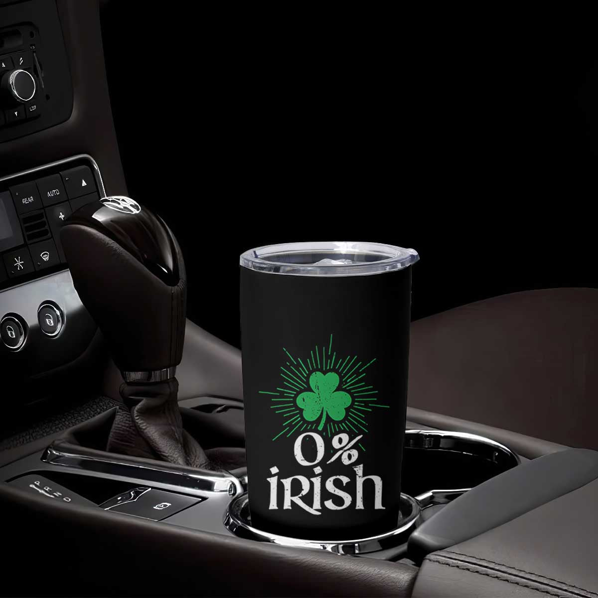 Funny 0% Irish St Patrick's Day Tumbler Cup Vintage Shamrock TS11 Print Your Wear