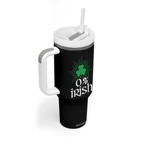 Funny 0% Irish St Patrick's Day Tumbler With Handle Vintage Shamrock TS11 Print Your Wear