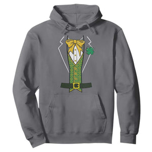 Funny St Patrick's Day Leprechaun Cosplay Tuxedo Hoodie TS11 Charcoal Print Your Wear
