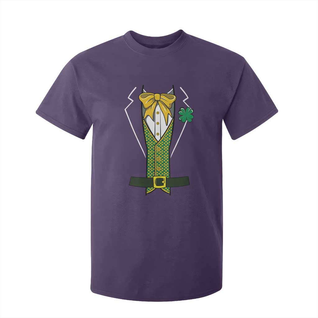 Funny St Patrick's Day Leprechaun Cosplay Tuxedo T Shirt For Kid TS11 Purple Print Your Wear