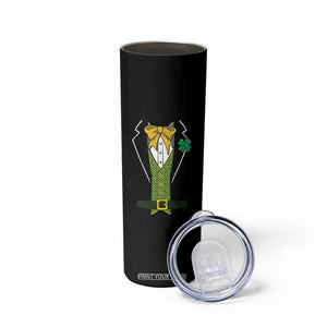 Funny St Patrick's Day Leprechaun Cosplay Tuxedo Skinny Tumbler TS11 Print Your Wear