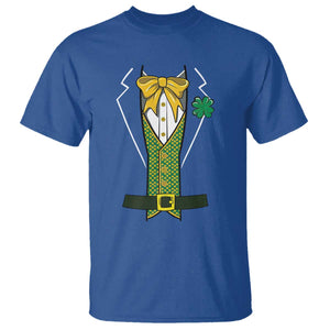 Funny St Patrick's Day Leprechaun Cosplay Tuxedo T Shirt TS11 Royal Blue Print Your Wear