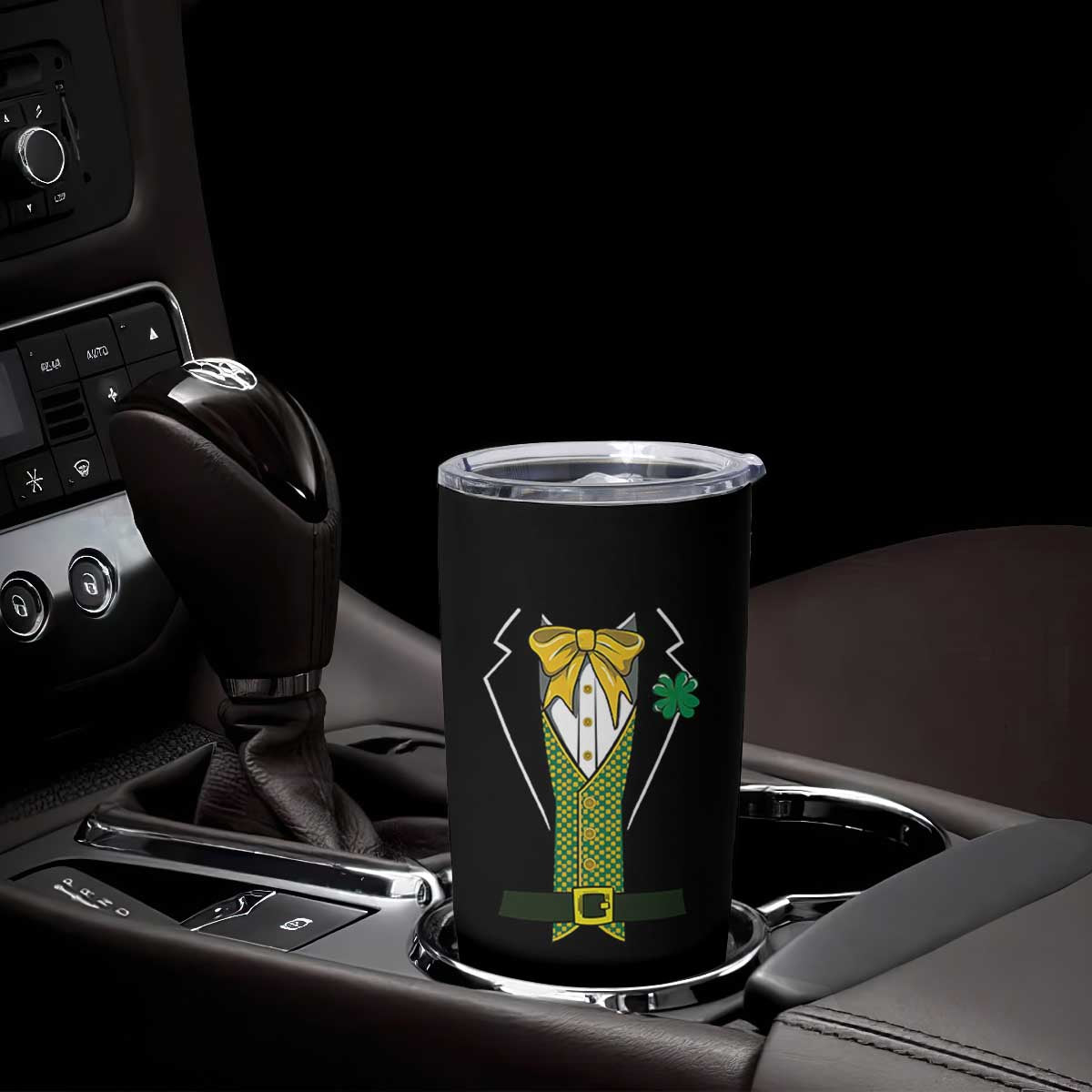 Funny St Patrick's Day Leprechaun Cosplay Tuxedo Tumbler Cup TS11 Print Your Wear