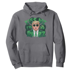 Funny Trump St Patrick's Day Hoodie Kiss Me I'm Rizz Shamrock TS11 Charcoal Print Your Wear