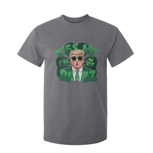 Funny Trump St Patrick's Day T Shirt For Kid Kiss Me I'm Rizz Shamrock TS11 Charcoal Print Your Wear
