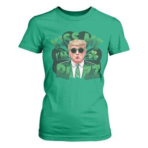 Funny Trump St Patrick's Day T Shirt For Women Kiss Me I'm Rizz Shamrock TS11 Irish Green Print Your Wear