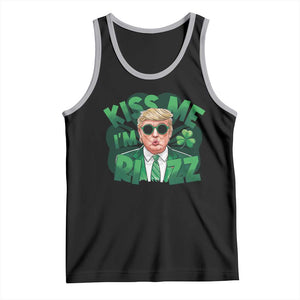 Funny Trump St Patrick's Day Tank Top Kiss Me I'm Rizz Shamrock TS11 Black Athletic Heather Print Your Wear