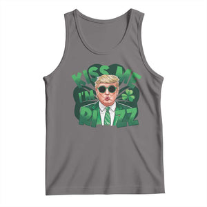 Funny Trump St Patrick's Day Tank Top Kiss Me I'm Rizz Shamrock TS11 Deep Heather Print Your Wear