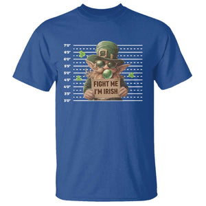 Funny Fight Me I'm Irish T Shirt Leprechaun Mug Shot St Patrick's Day TS11 Royal Blue Print Your Wear