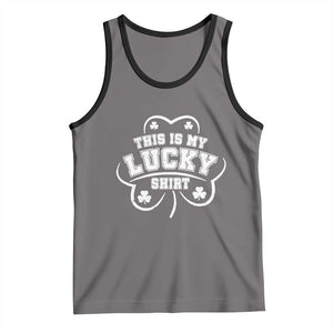 Funny This Is My Lucky Shirt St Patrick's Day Tank Top TS11 Deep Heather Black Print Your Wear