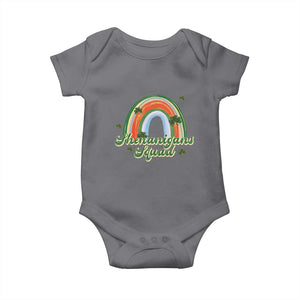 Funny St Patrick's Day Shenanigans Squad Baby Onesie Rainbow Shamrock TS11 Charcoal Print Your Wear