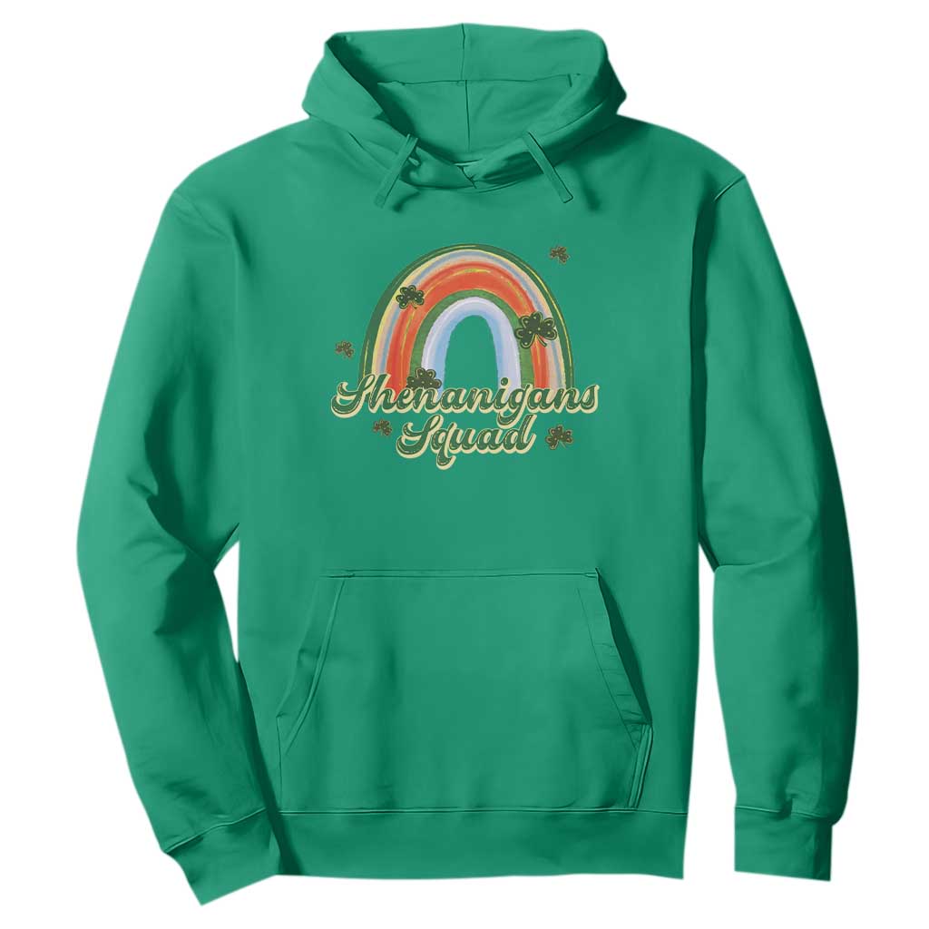 Funny St Patrick's Day Shenanigans Squad Hoodie Rainbow Shamrock TS11 Irish Green Print Your Wear