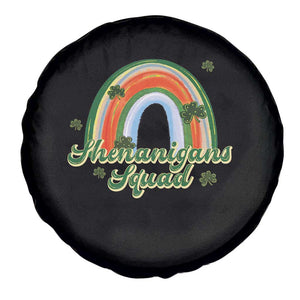 Funny St Patrick's Day Shenanigans Squad Spare Tire Cover Rainbow Shamrock TS11 Print Your Wear
