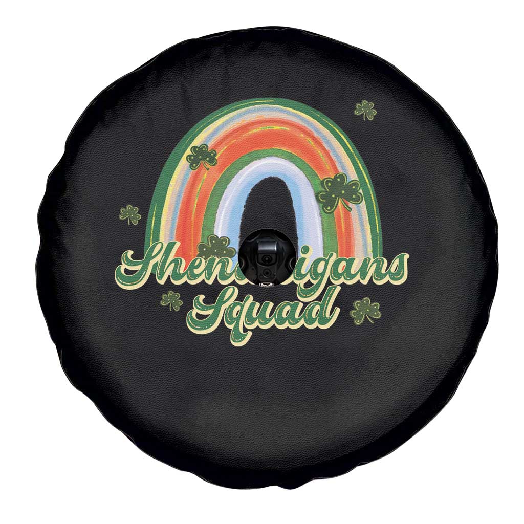 Funny St Patrick's Day Shenanigans Squad Spare Tire Cover Rainbow Shamrock TS11 Print Your Wear
