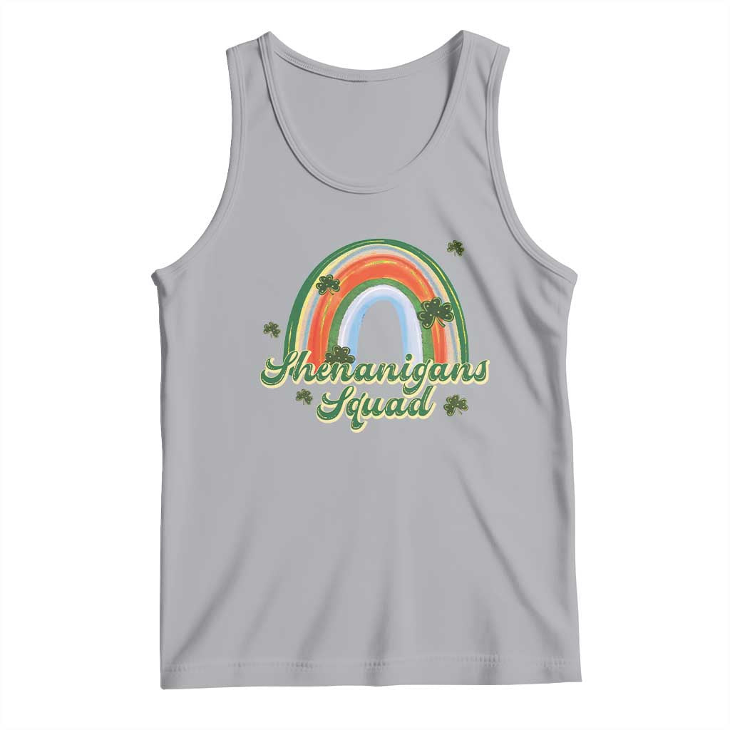 Funny St Patrick's Day Shenanigans Squad Tank Top Rainbow Shamrock TS11 Athletic Heather Print Your Wear