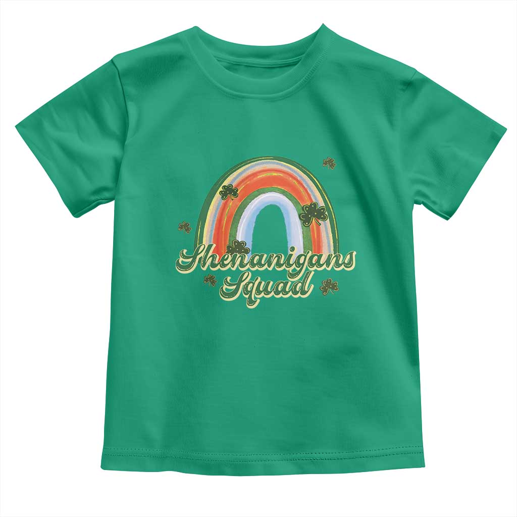 Funny St Patrick's Day Shenanigans Squad Toddler T Shirt Rainbow Shamrock TS11 Irish Green Print Your Wear
