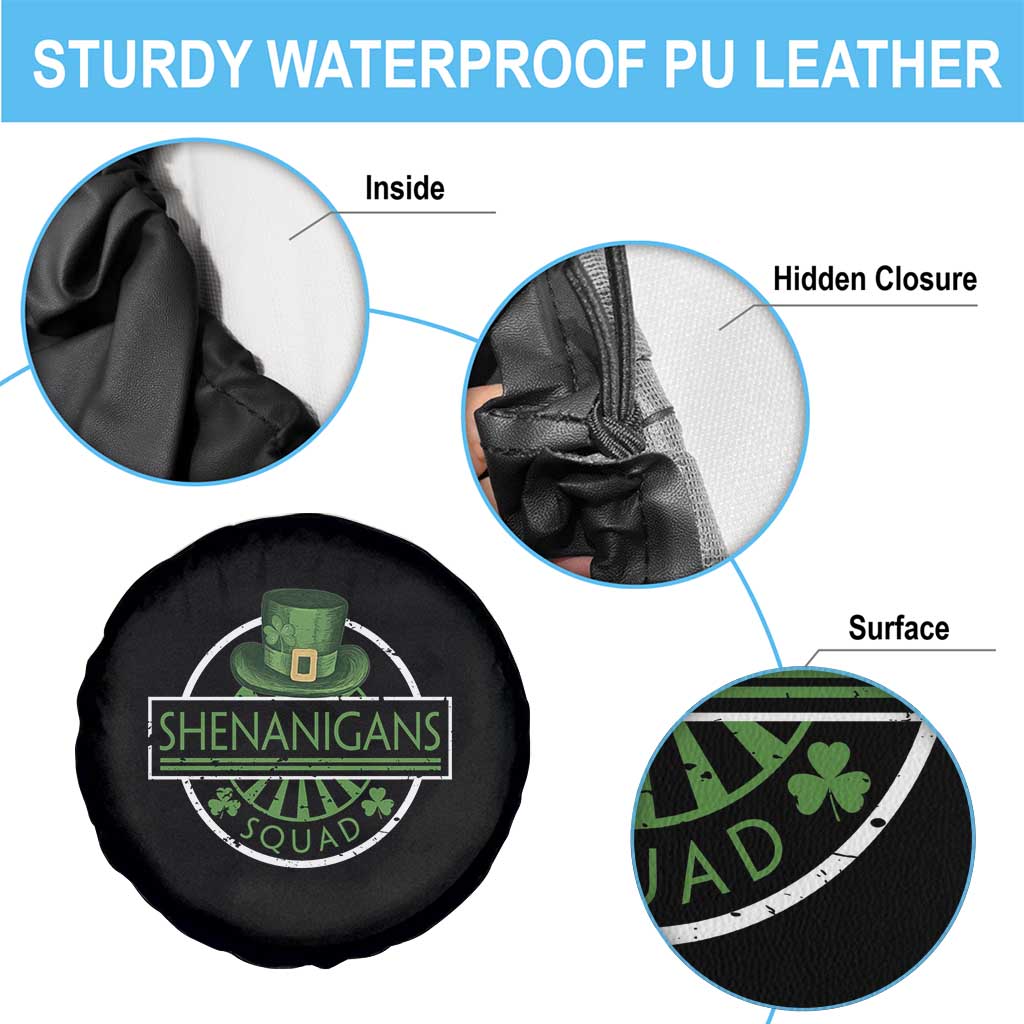 Funny St Patrick's Day Shenanigans Squad Spare Tire Cover Shamrock TS11 Print Your Wear