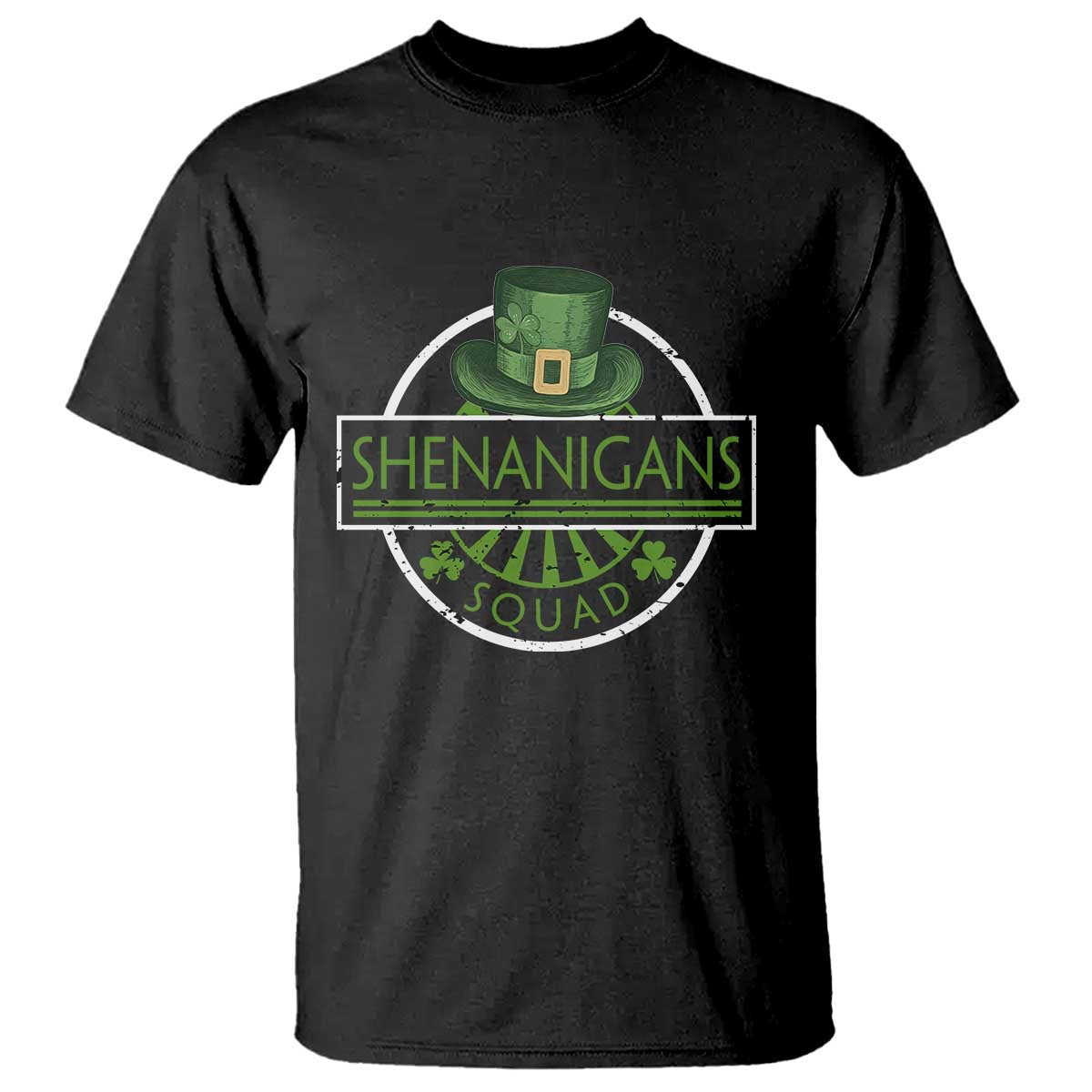 Funny St Patrick's Day Shenanigans Squad T Shirt Shamrock TS11 Black Print Your Wear