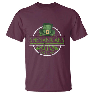 Funny St Patrick's Day Shenanigans Squad T Shirt Shamrock TS11 Maroon Print Your Wear