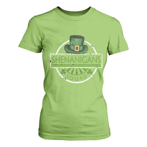 Funny St Patrick's Day Shenanigans Squad T Shirt For Women Shamrock TS11 Lime Print Your Wear