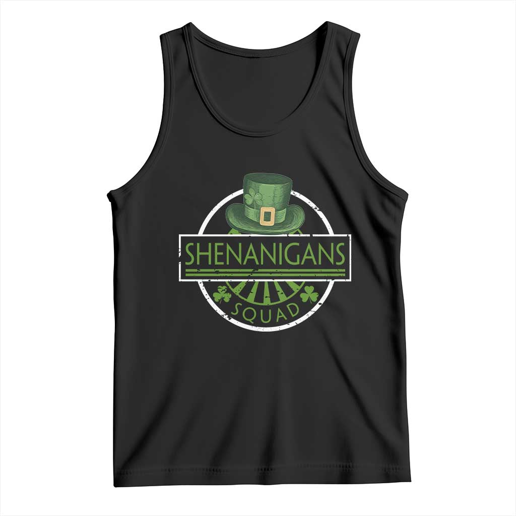Funny St Patrick's Day Shenanigans Squad Tank Top Shamrock TS11 Black Print Your Wear