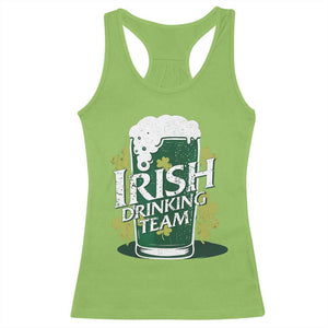 Funny St Patrick's Day Irish Beer Drinking Racerback Tank Top Irish Drinking Team Green Beer Shamrock TS11 Lime Print Your Wear