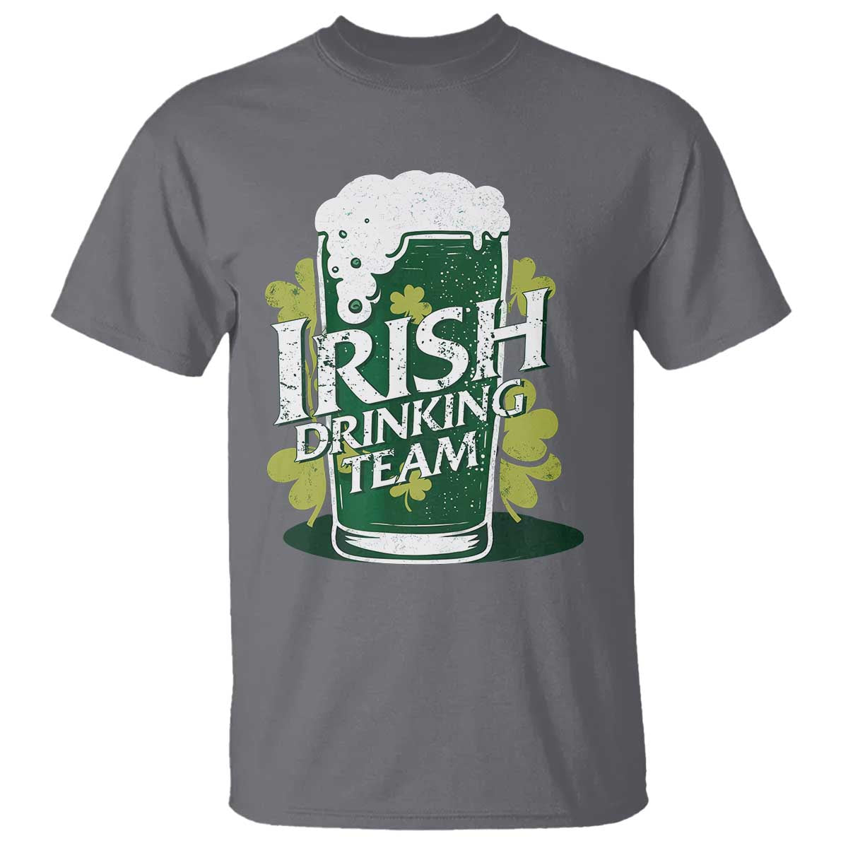 Funny St Patrick's Day Irish Beer Drinking T Shirt Irish Drinking Team Green Beer Shamrock TS11 Charcoal Print Your Wear