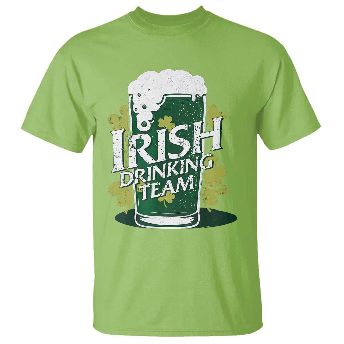 Funny St Patrick's Day Irish Beer Drinking T Shirt Irish Drinking Team Green Beer Shamrock TS11 Lime Print Your Wear