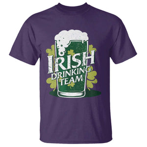 Funny St Patrick's Day Irish Beer Drinking T Shirt Irish Drinking Team Green Beer Shamrock TS11 Purple Print Your Wear