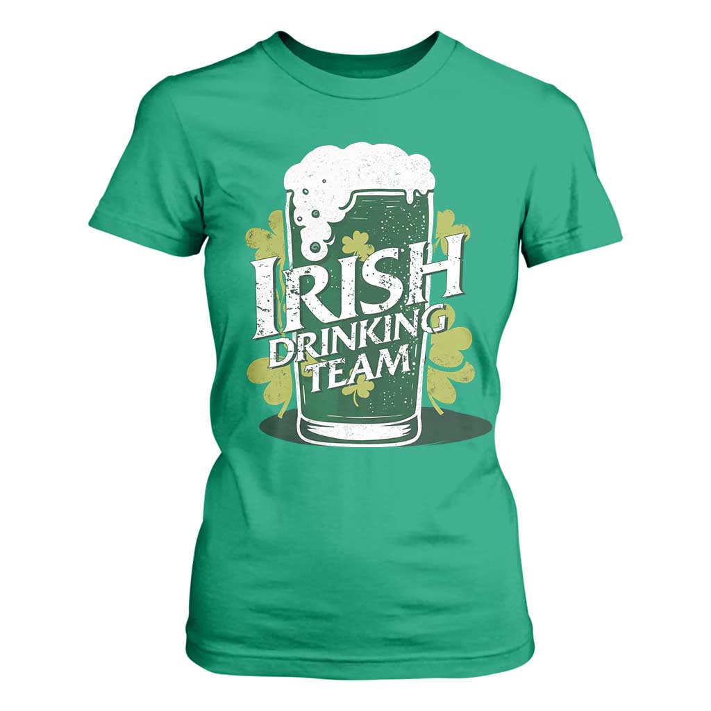 Funny St Patrick's Day Irish Beer Drinking T Shirt For Women Irish Drinking Team Green Beer Shamrock TS11 Irish Green Print Your Wear