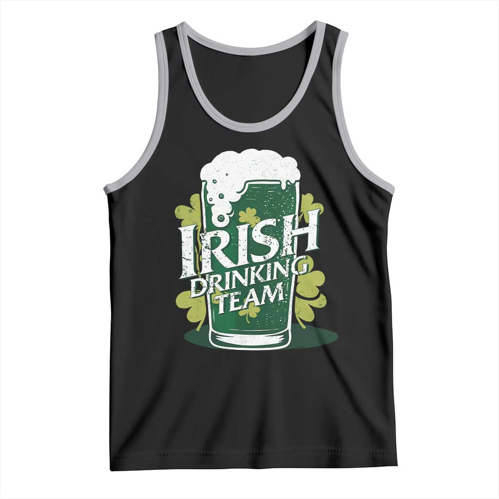 Funny St Patrick's Day Irish Beer Drinking Tank Top Irish Drinking Team Green Beer Shamrock TS11 Black Athletic Heather Print Your Wear