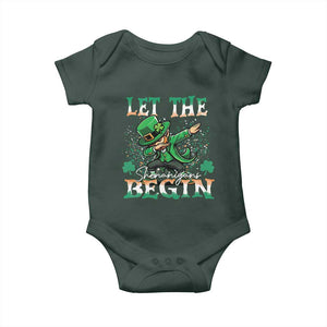 Funny Let The Shenanigans Begin Baby Onesie Dabbing Leprechaun St Patrick's Day TS11 Print Your Wear