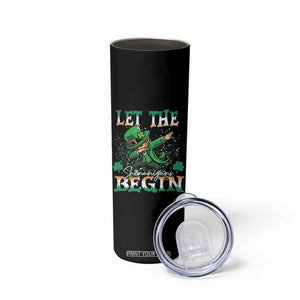 Funny Let The Shenanigans Begin Skinny Tumbler Dabbing Leprechaun St Patrick's Day TS11 Print Your Wear