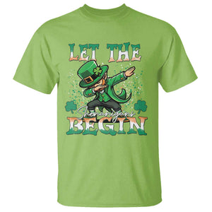 Funny Let The Shenanigans Begin T Shirt Dabbing Leprechaun St Patrick's Day TS11 Lime Print Your Wear