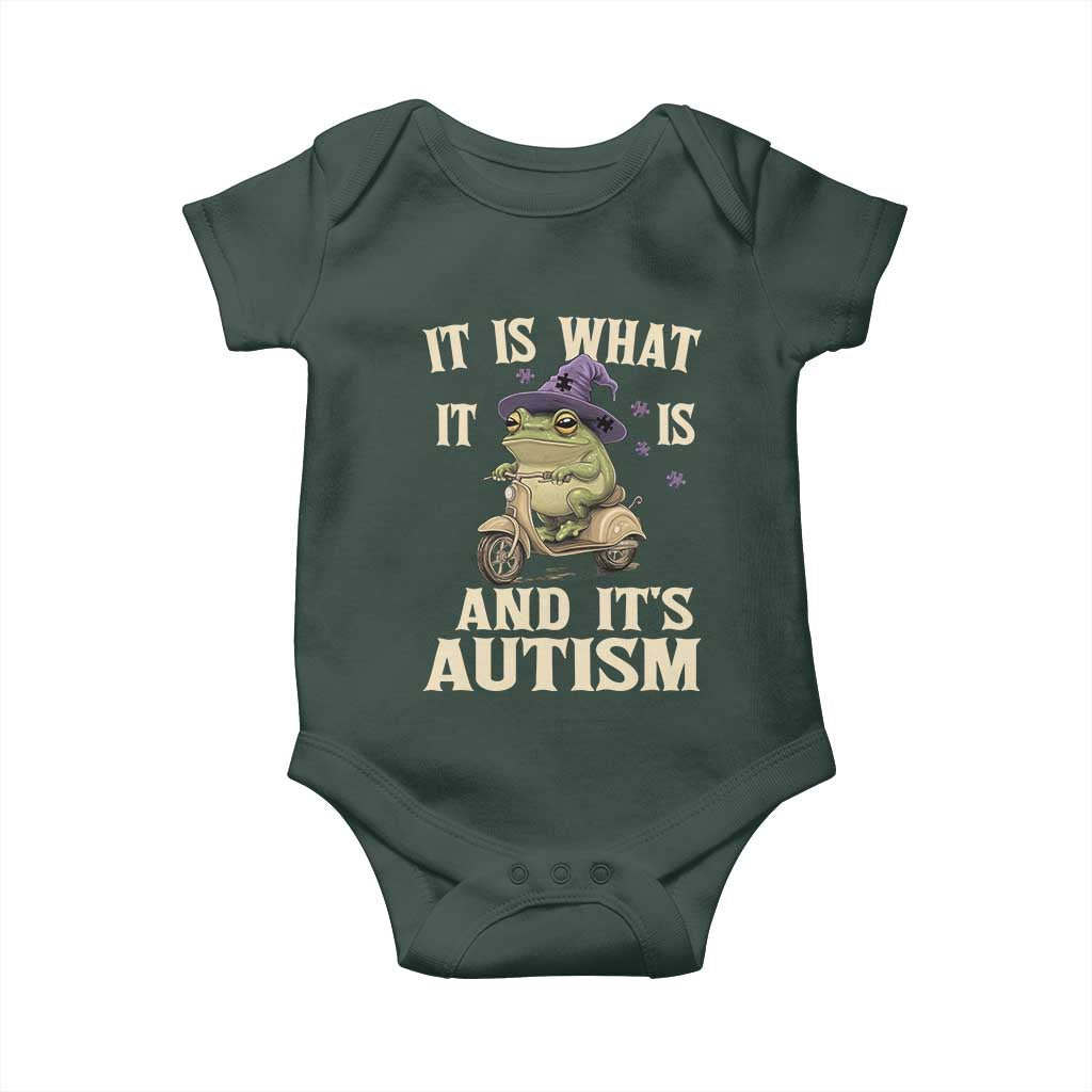 Funny It Is What It Is And It's Autism Baby Onesie Meme Autism Awareness Frog TS11 Print Your Wear
