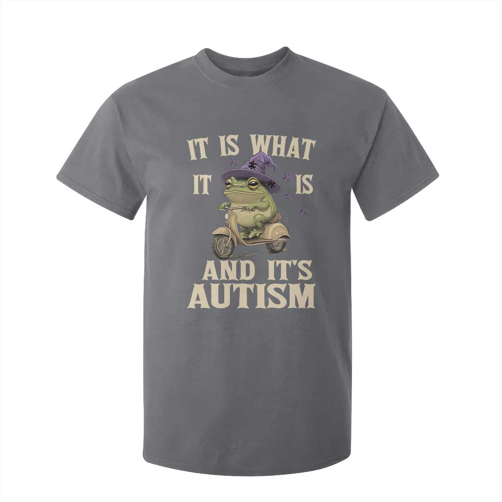 Funny It Is What It Is And It's Autism T Shirt For Kid Meme Autism Awareness Frog TS11 Charcoal Print Your Wear