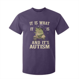 Funny It Is What It Is And It's Autism T Shirt For Kid Meme Autism Awareness Frog TS11 Purple Print Your Wear