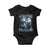 Funny Autism Powered Fuck Machine Baby Onesie Autism Quote Alpha Wolf TS11 Black Print Your Wear