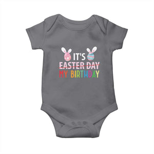 Funny It's My Birthday Easter Day Baby Onesie Rabbit Eggs TS11 Charcoal Print Your Wear