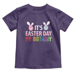 Funny It's My Birthday Easter Day Toddler T Shirt Rabbit Eggs TS11 Purple Print Your Wear