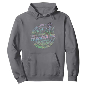 Funny Autism Mama Life Hoodie Some Days I Rock It Some Days It Rock Me Autism Awareness TS11 Charcoal Print Your Wear
