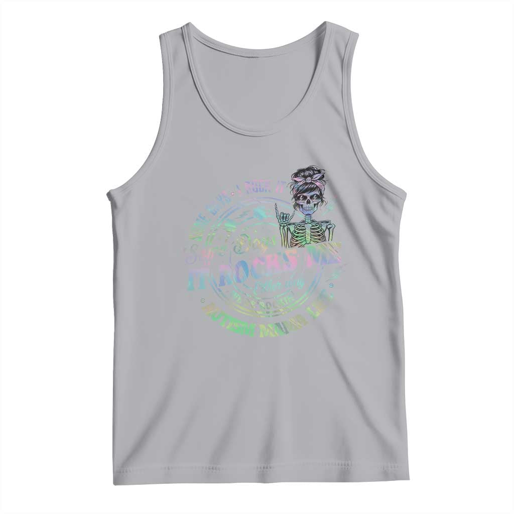 Funny Autism Mama Life Tank Top Some Days I Rock It Some Days It Rock Me Autism Awareness TS11 Athletic Heather Print Your Wear