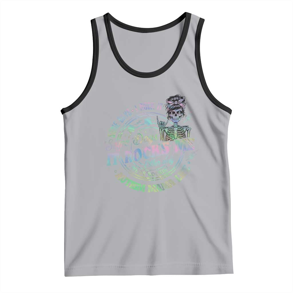 Funny Autism Mama Life Tank Top Some Days I Rock It Some Days It Rock Me Autism Awareness TS11 Athletic Heather Black Print Your Wear