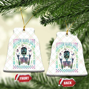 Funny Autism Mama Life Ceramic Ornament Some Days I Rock It Some Days It Rock Me Autism Awareness Skeleton TS11 Print Your Wear