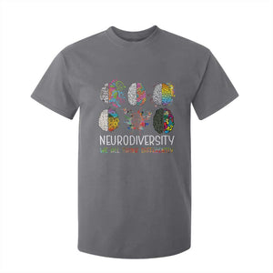 Neurodiversity We All Think Differently T Shirt For Kid Brain Autism Awareness ASD ADHD TS11 Charcoal Print Your Wear