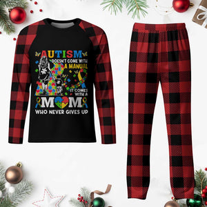 Autism Mom Plaid Pajama Set Autism Doesn't Come With A Manual It Comes With A Mom TS11 Buffalo Plaid Print Your Wear