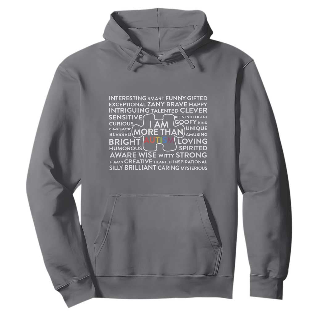 Autism Awareness Hoodie I Am More Than Autism Puzzle Piece TS11 Charcoal Print Your Wear