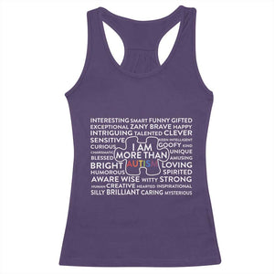 Autism Awareness Racerback Tank Top I Am More Than Autism Puzzle Piece TS11 Purple Print Your Wear